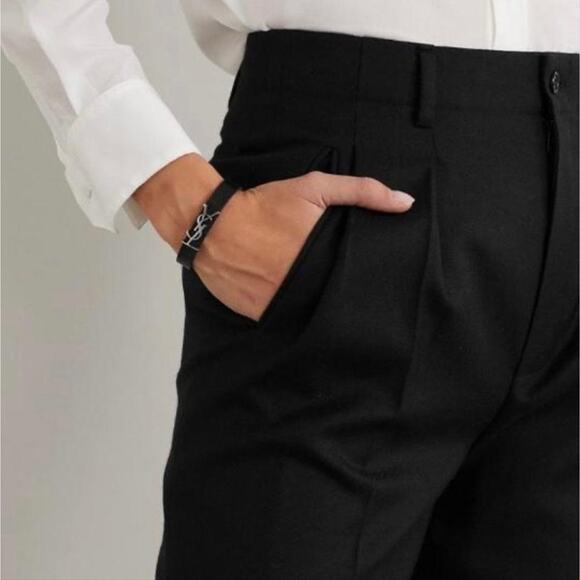 SAINT LAURENT YSL monogram logo leather bracelet - Picture 2 of 4